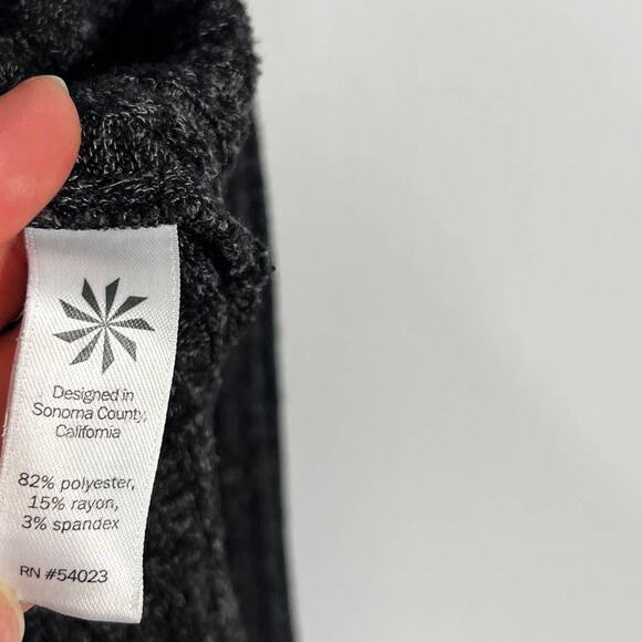 Athleta Large L Gray Transit Pullover Turtleneck Sweater Ribbed Long Sleeve - Picture 8 of 11